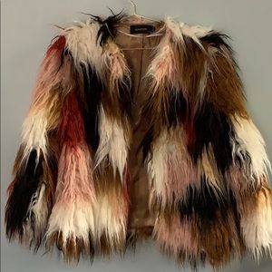 Multicolored Fur Jacket